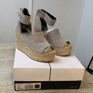 Dolce Vita Gray Espadrille Wedges